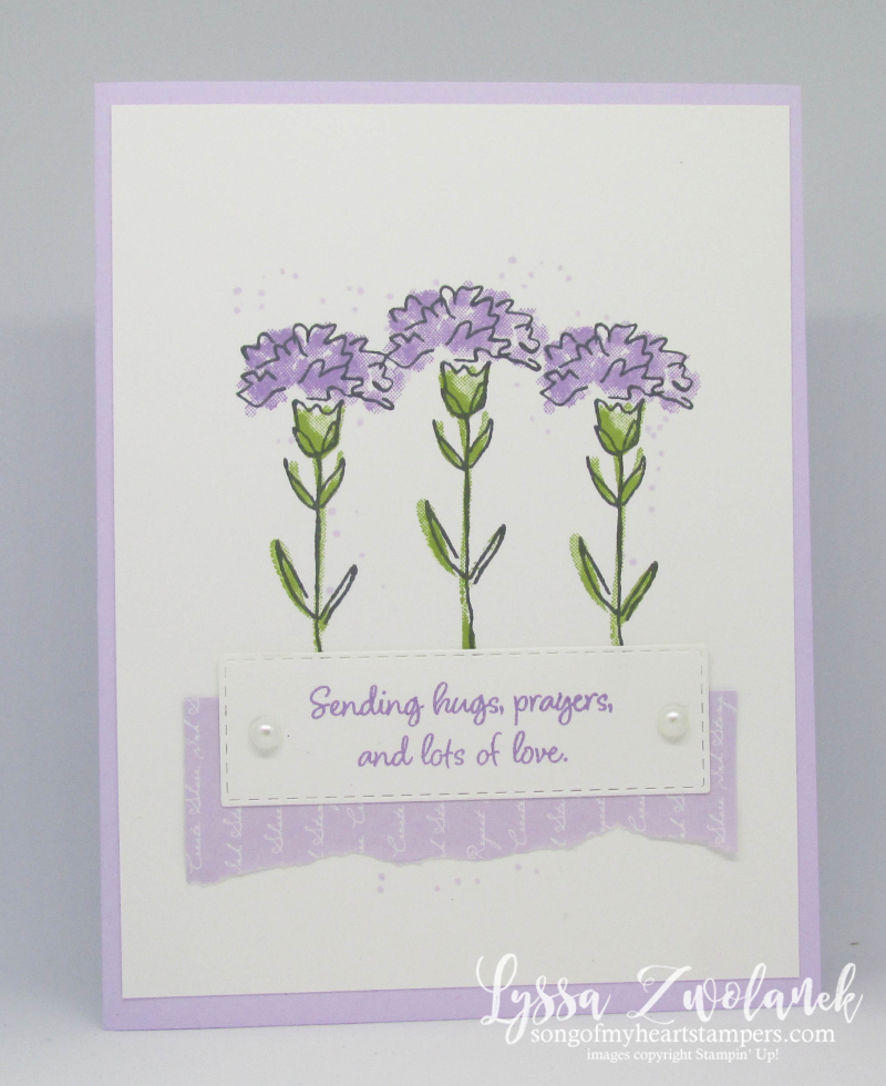 Inspiring Iris Stampin Up purple garden spring easter prayers mothers day sympathy