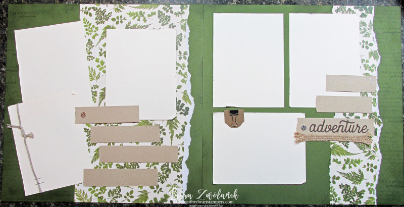 Pressed Petals Layout Library suite sampler Stampin Up scrapbooking 12x12 papers layouts adventure