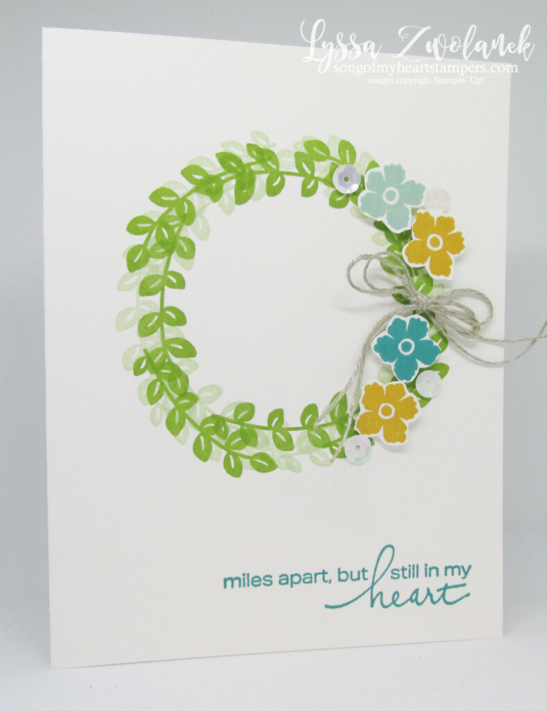 Lovely You clean simple Lyssa Stampin Up spring wreath card ideas rubber stamps