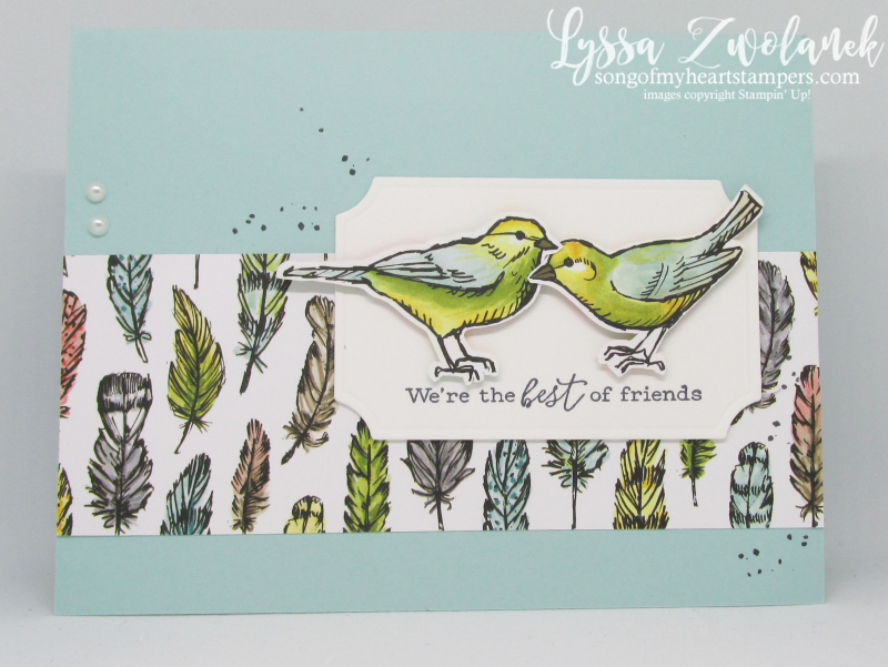 Bird ballad free birds rubber stamps Stampin Up class cardmaking scrapbooking songbird layouts sketches