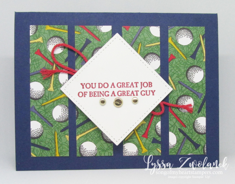 Country Club golf outdoor masculine papers father dad wonder osw cards Stampin Up