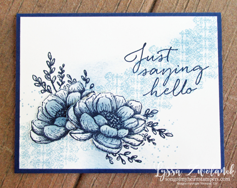 Tasteful Touches Stampin Up in good taste roses monochrome vintage sponged rubber stamps DIY