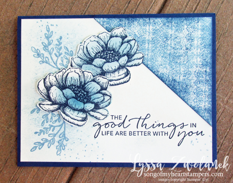 Tasteful Touches Stampin Up in good taste roses monochrome vintage sponged free tutorials DIY