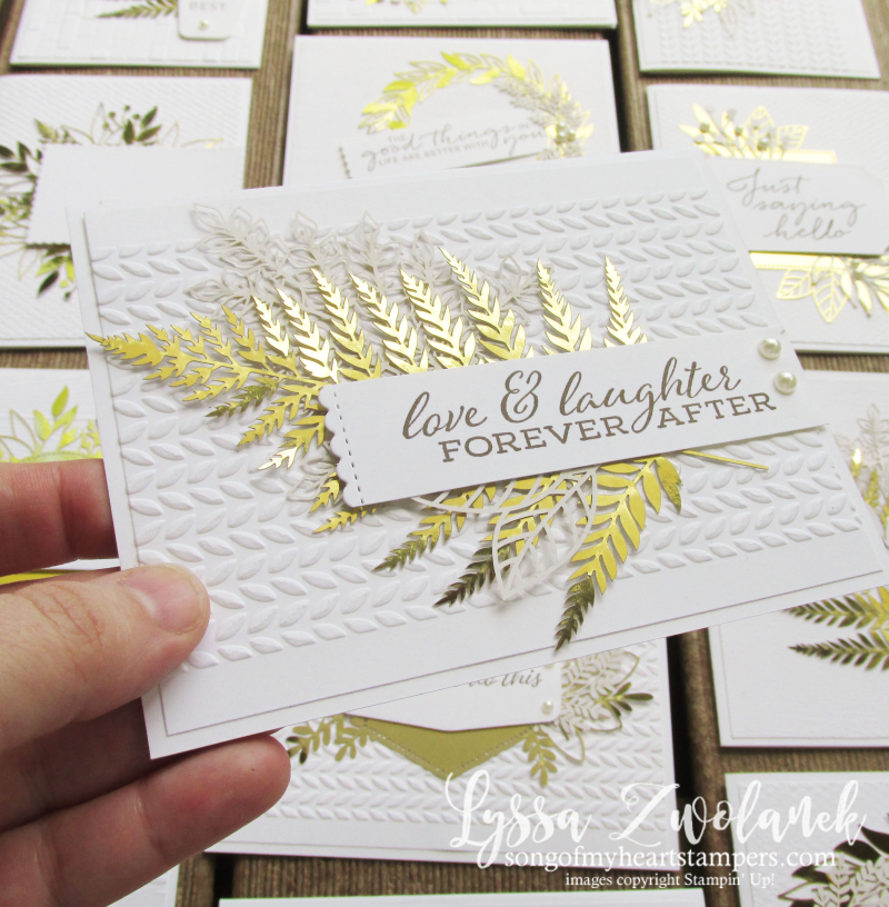 Forever fern gold foil leaves leaf laser cut specialty papers Stampin Up