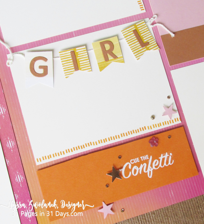 31 days pages album scrapbooking layouts themes Stampin Up Lyssa birthay girl artistry blooms