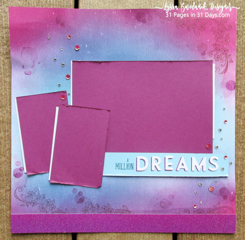 31 Stampin Up pages days scrapbook layout million dreams greatest showman theme