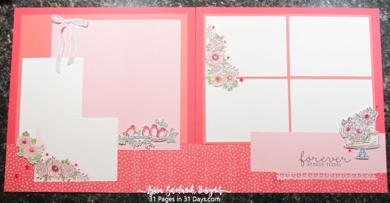 31 days pages scrapbooking layouts series Lyssa Z Stampin Up 12x12 albums