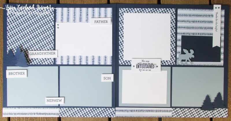 31 days pages album scrapbooking layouts themes Stampin Up Lyssa mens masculine