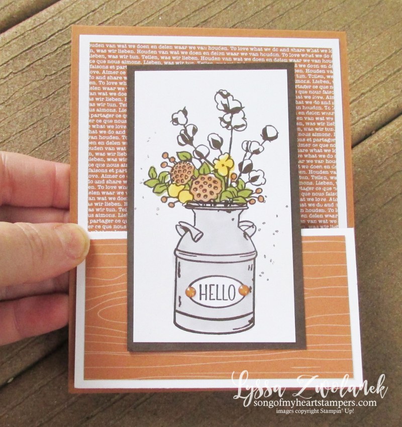 Country Home Double Easel card tutorial Lyssa Stampin Up cardmaking supplies