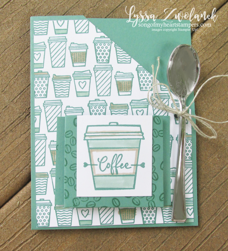 Press On Coffee cafe Stampin Up latte lover double packet pocket fancy fold tutorial