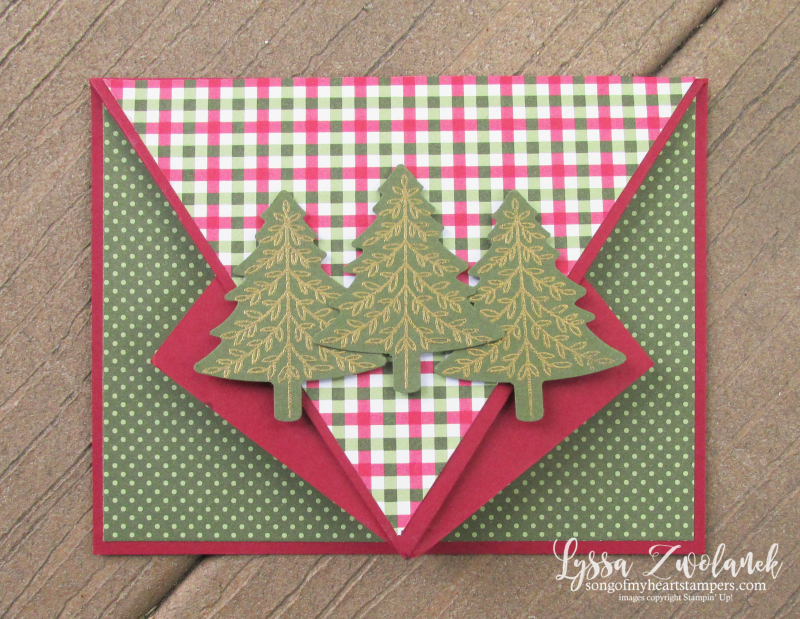 Arrowhead fold video tutorial Lyssa Stampin Up fancy card instructions