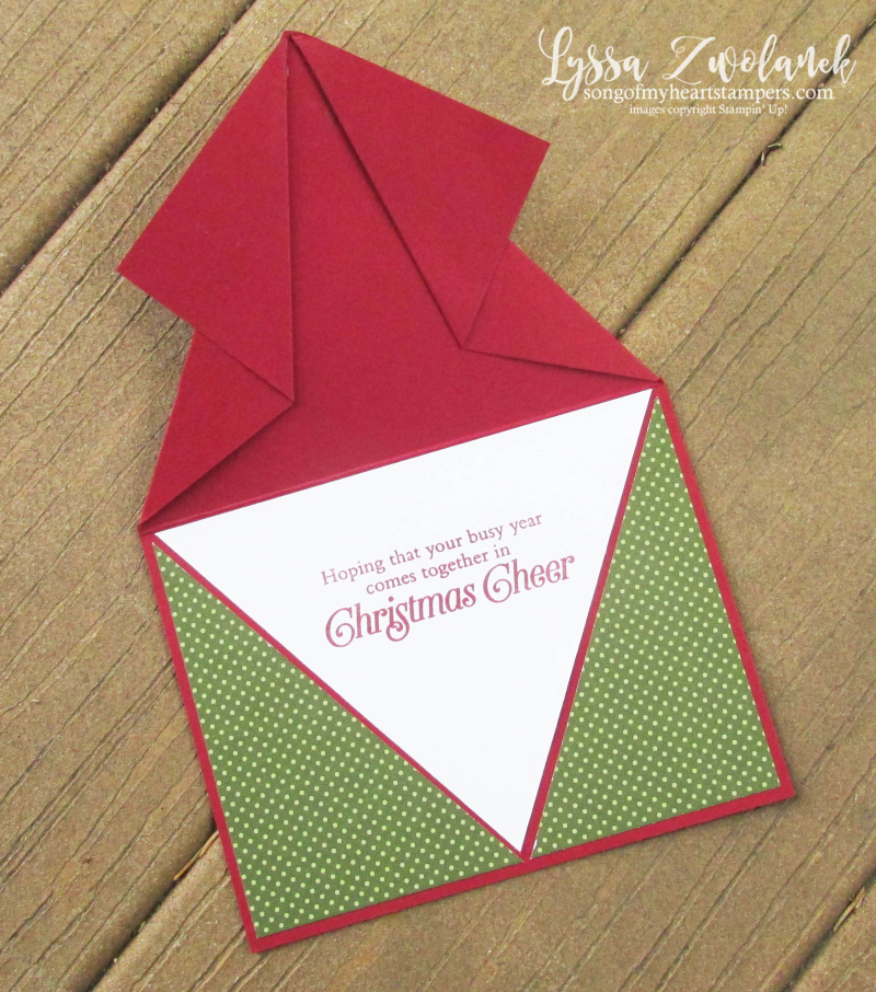 Arrowhead fold video tutorial Lyssa Stampin Up fancy cards instructions