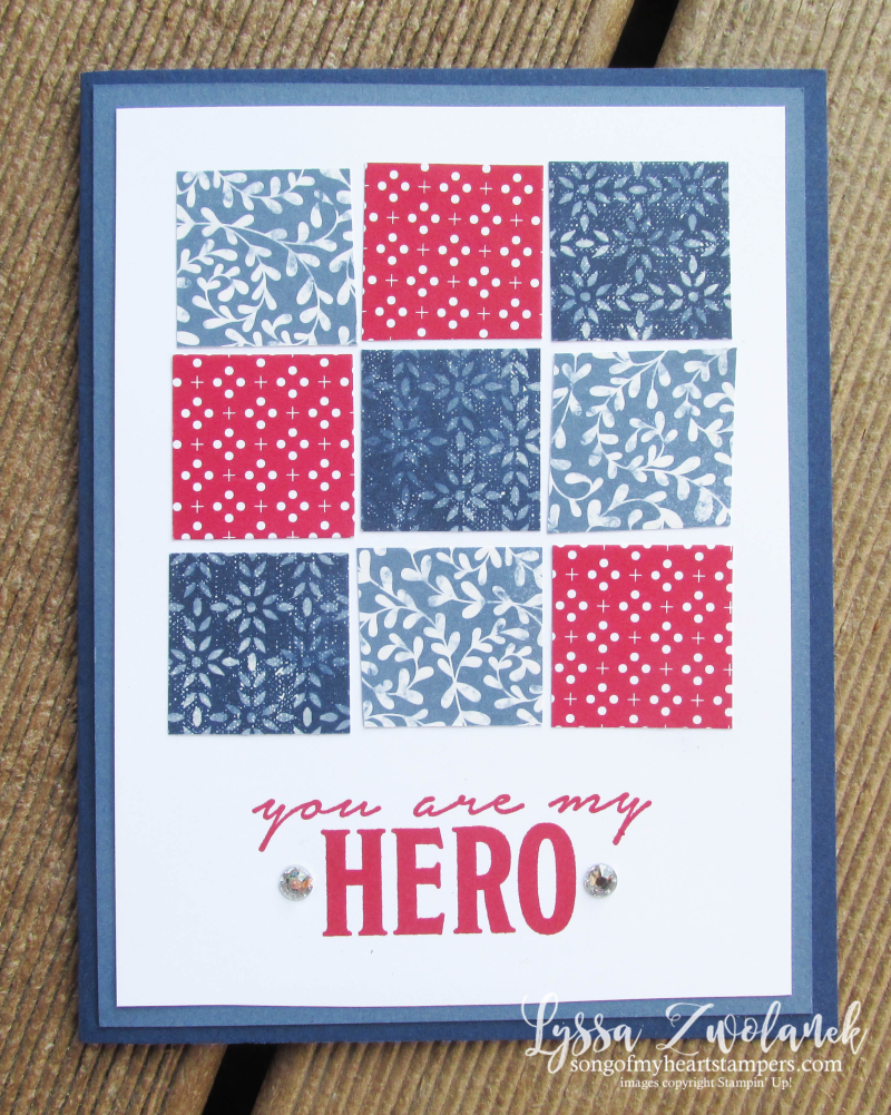 Honor Flight patriotic mail call cards veterans charity project Lyssa Stampin Up Heart SU award scraps