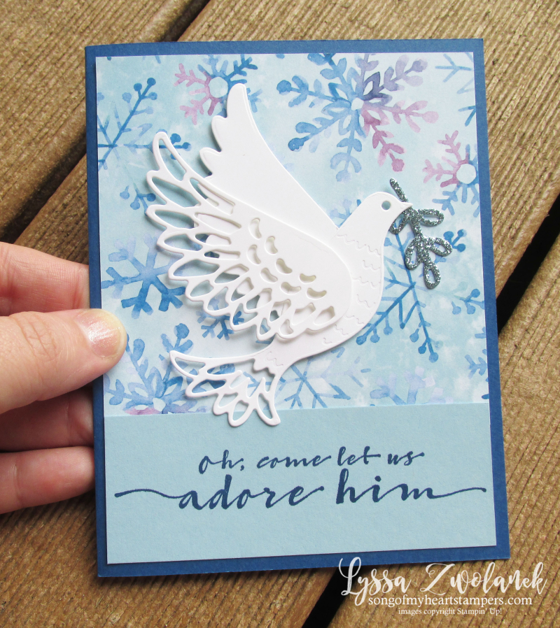 Dove of Hope peace on earth Stampin Up Christian Christmas holiday cardmaking kit stamps supplies