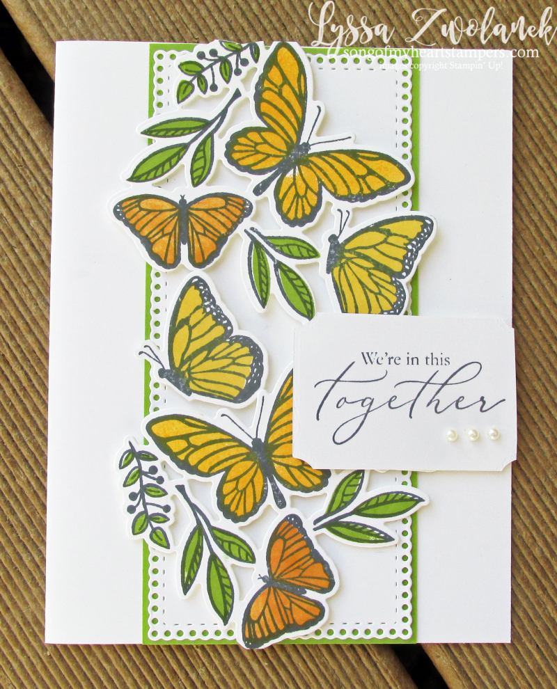 Butterfly floating fluttering Stampin Up spring stamp sets techniques Lyssa