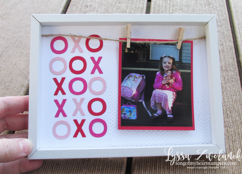 Valentine blog series Penni Lyssa Stampin Up easy ideas kids adults cardmaking photo frame clothesline