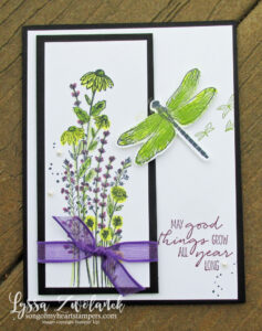 Easy Dragonfly birthday card layout