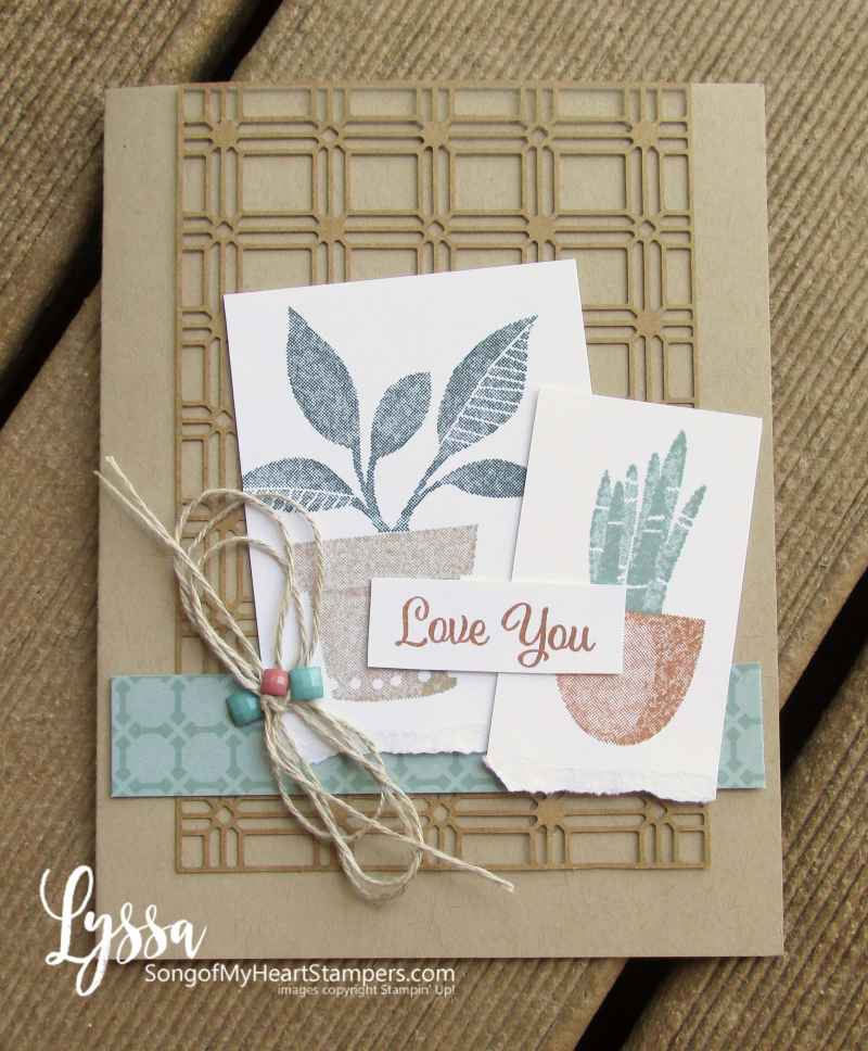 Bloom where planted hanging basket Stampin Up Lyssa houseplant succulent stamp