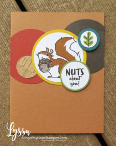 Nuts About You squirrel card with cork accent