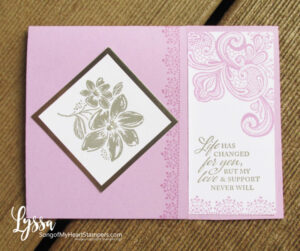 Easy fancy fold takes one simple cut! Simply Elegant sympathy card