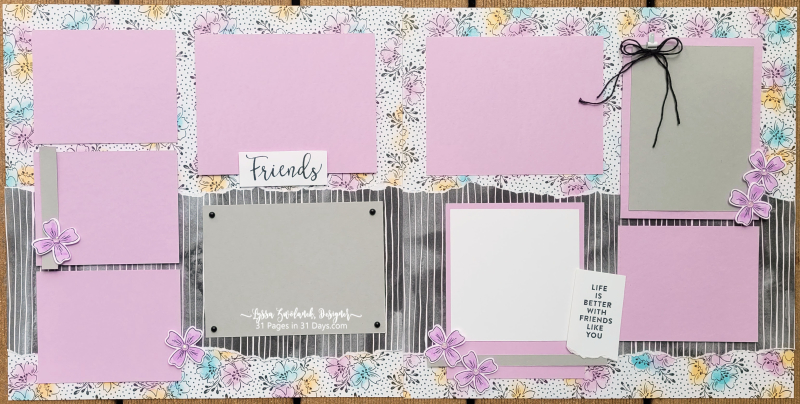 31 days Lyssa pages scrapbooking stampin Up papers Saleabration daube rlayout