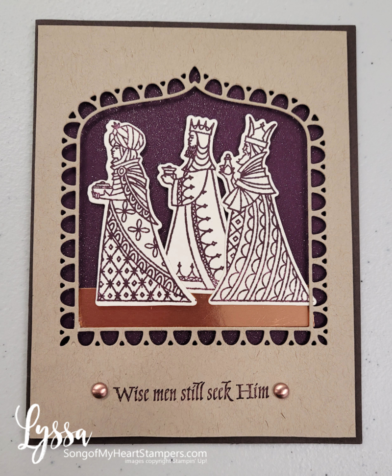 Good tidings great joy wise men Stampin Up christmas card rubber stamps DIY cardmaking