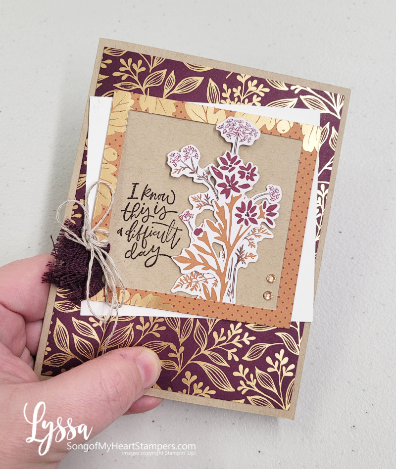 Blackberry meadow copper bliss Stampin Up owl harvest rubber stamps autumn fall Lyssa fancy folds