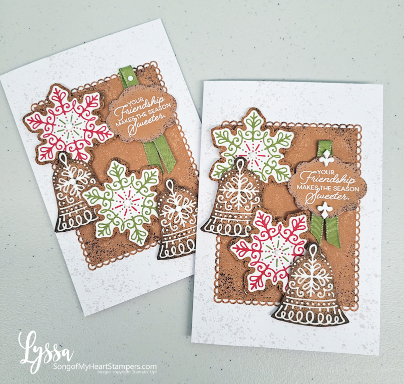 Gingerbread Peppermint Christmas Stampin Up scrapbooking cardmaking supplies layout Lyssa