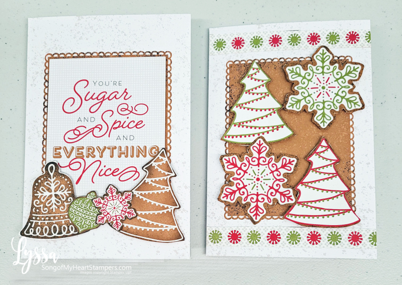 Gingerbread Peppermint Christmas Stampin Up scrapbooking cardmaking ideas layout Lyssa