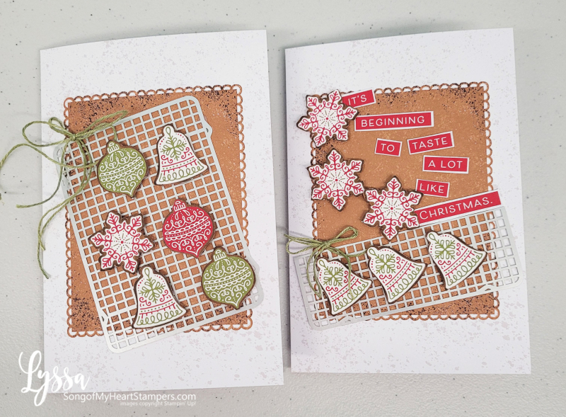 Gingerbread Peppermint Christmas Stampin Up cookies cardmaking ideas layout Lyssa