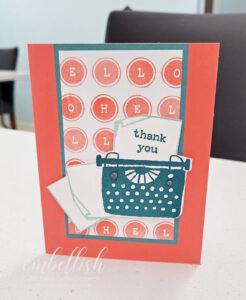 Easy colorful typewriter cards